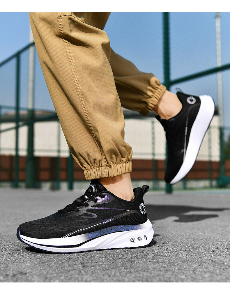 2025Large Size Marathon Running Shoes for Men and Women, Outdoor Aerobic Running, Lightweight and Breathable, Student Physical Test Running Shoes