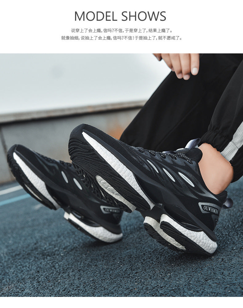 Summer Breathable Men's Shoes2025New Youth Sports Casual Running Shoes Student Lightweight Dad Mesh Trendy Shoes