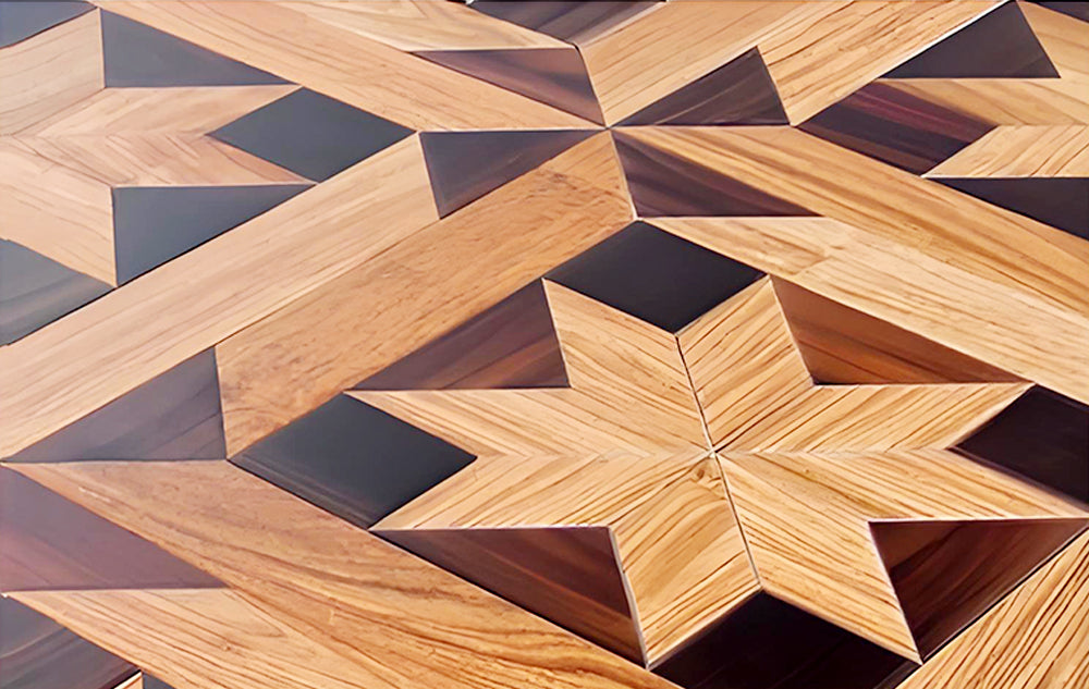 14mm Engineered Solid Wood Square Rosewood Parquet Flooring | Custom Decorative Hardwood Panels for Villas Offices Exterior