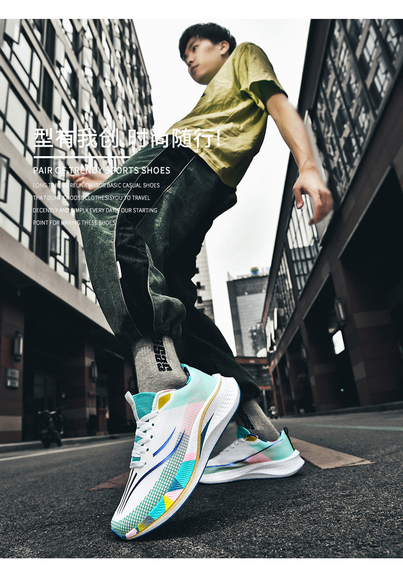 2025Spring and Summer New Style Flying Electric4C Professional Racing Shock Absorption Casual Non-slip Sports Shoes Ultra-light High Elasticity Men and Women Running Shoes