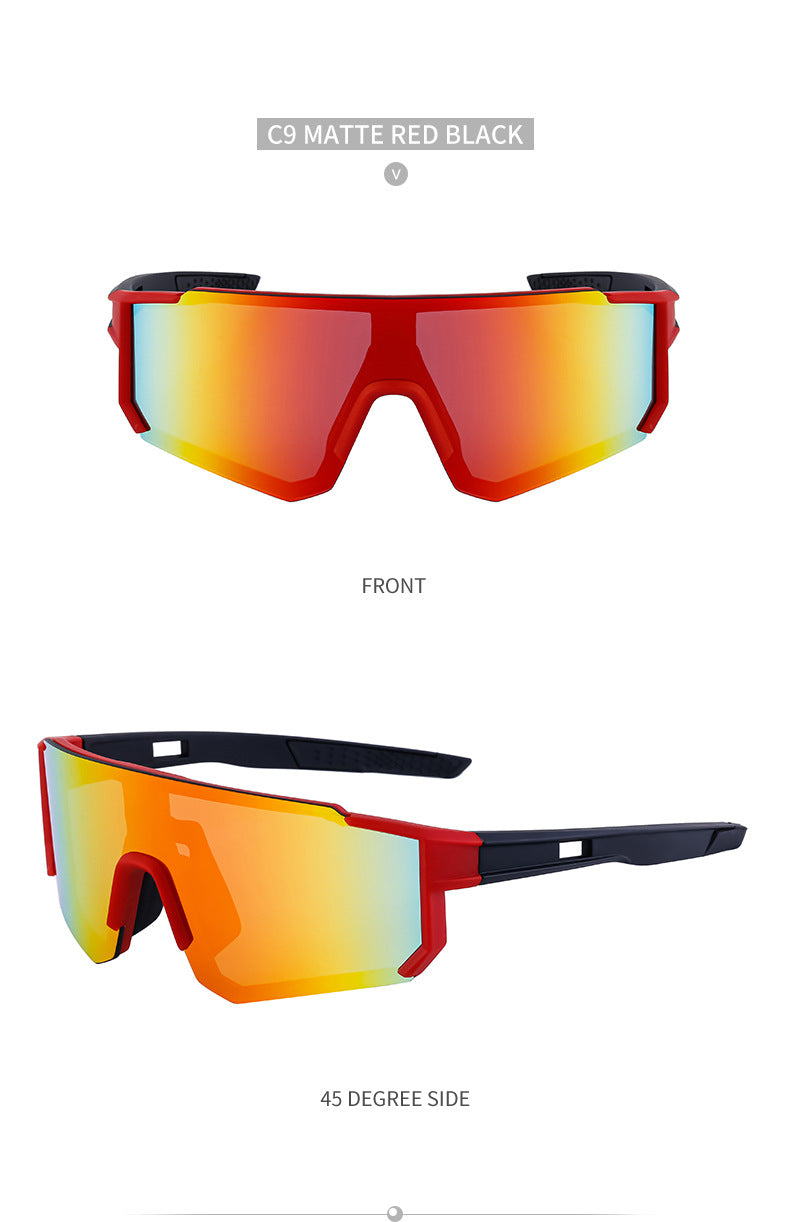 Cycling Goggles Colorful Outdoor Women's European and American One-piece Sunglasses Windproof Skiing Sports Sunscreen Sunglasses Men