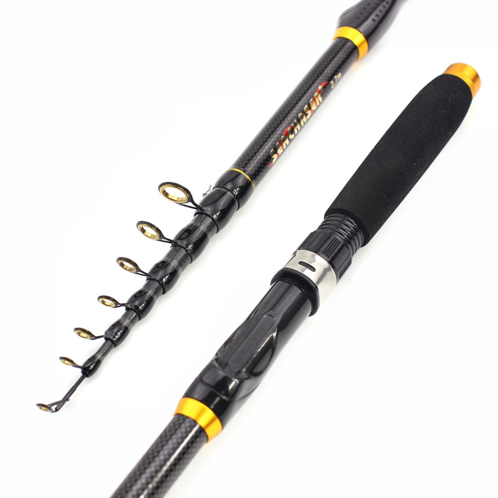 Portable Ultra-Short Small Sea Rod Carbon Fiber Telescopic Lure Rod Mini Long Cast Snakehead Carp Rod FBA