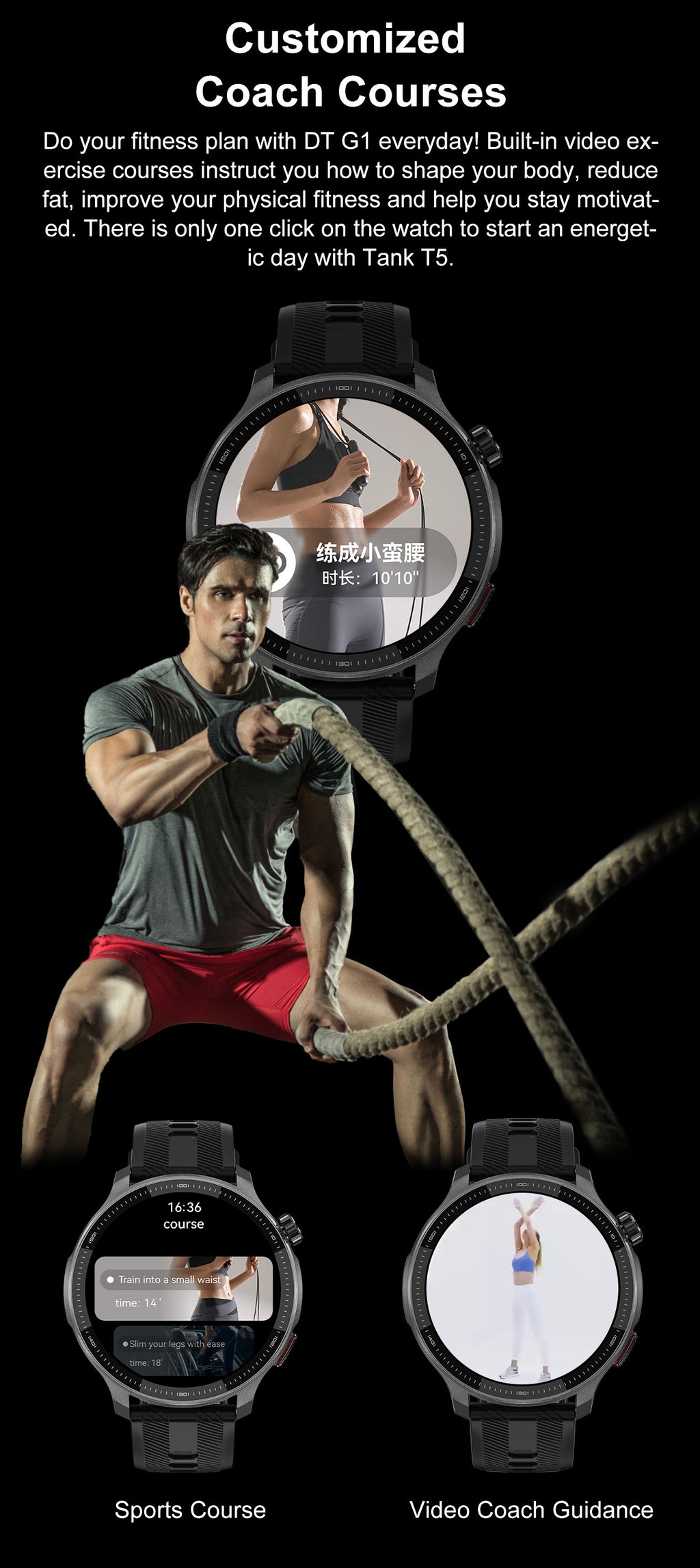 DTG6Smart Watch Bluetooth Call Heart Rate Pedometer Sleep Depth Waterproof GPS Offline Navigation Three-Proof Sports