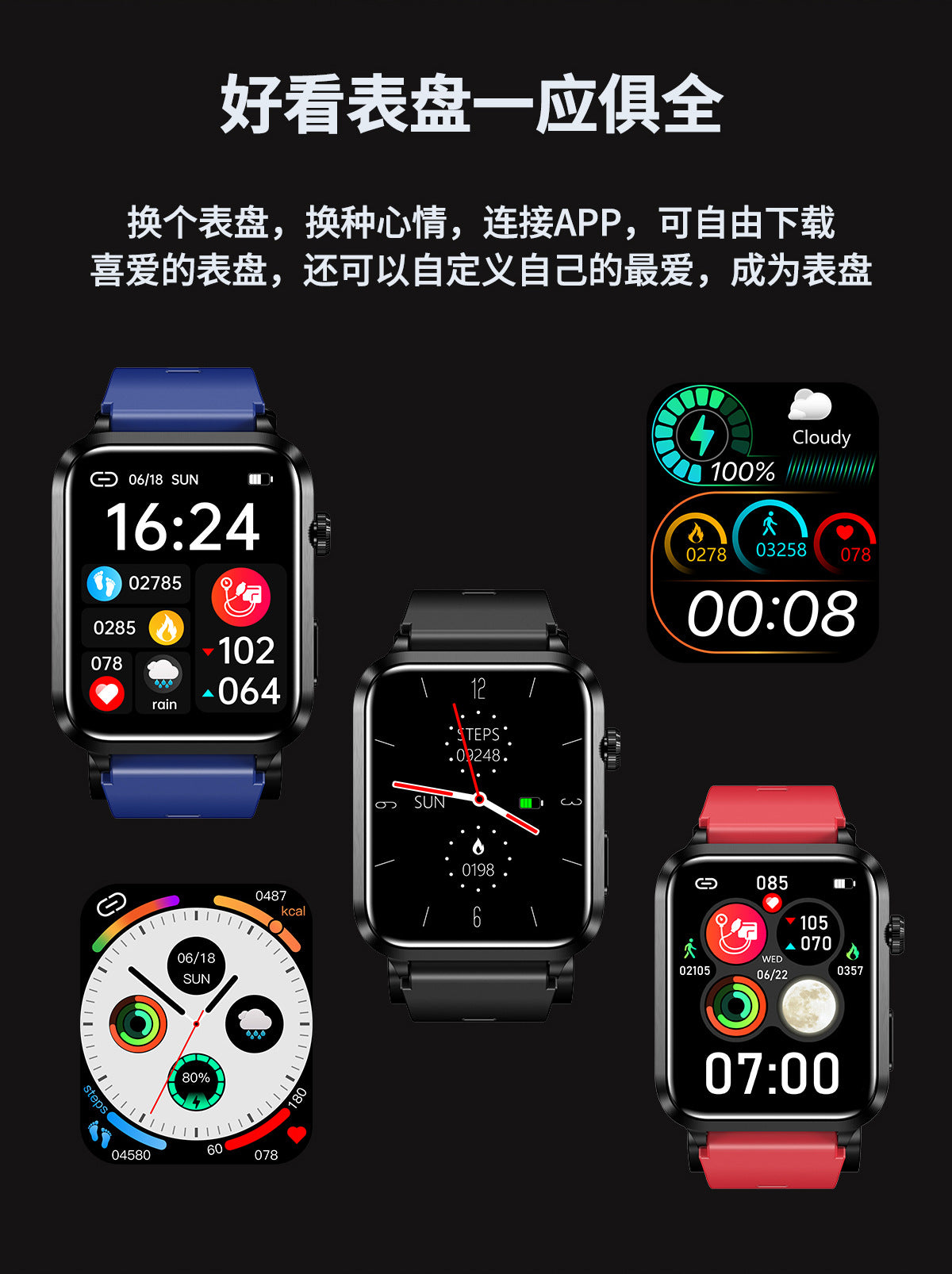 s11Air Pump Type Precision Blood Pressure Smart Watch ECG Monitoring s18Blood Pressure Smart Watch Can Be Connected APP