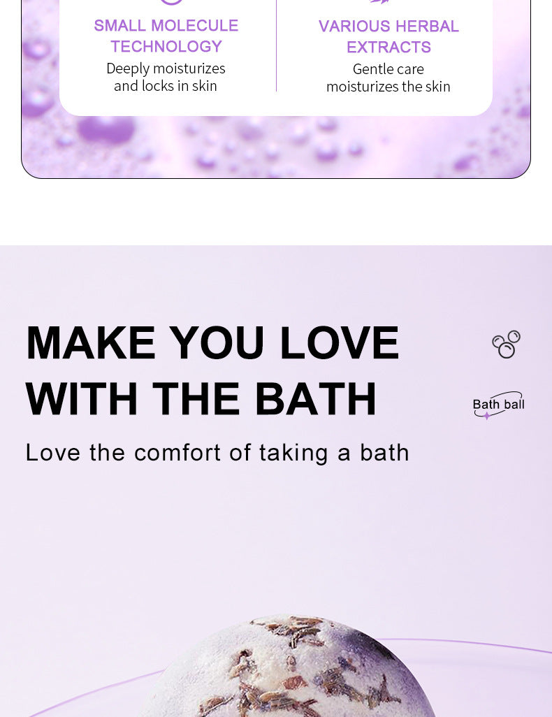 Full English Dried Flower Explosive Bath Salt Ball100gSADOER Clean Fragrance Bath Ball  Wholesale