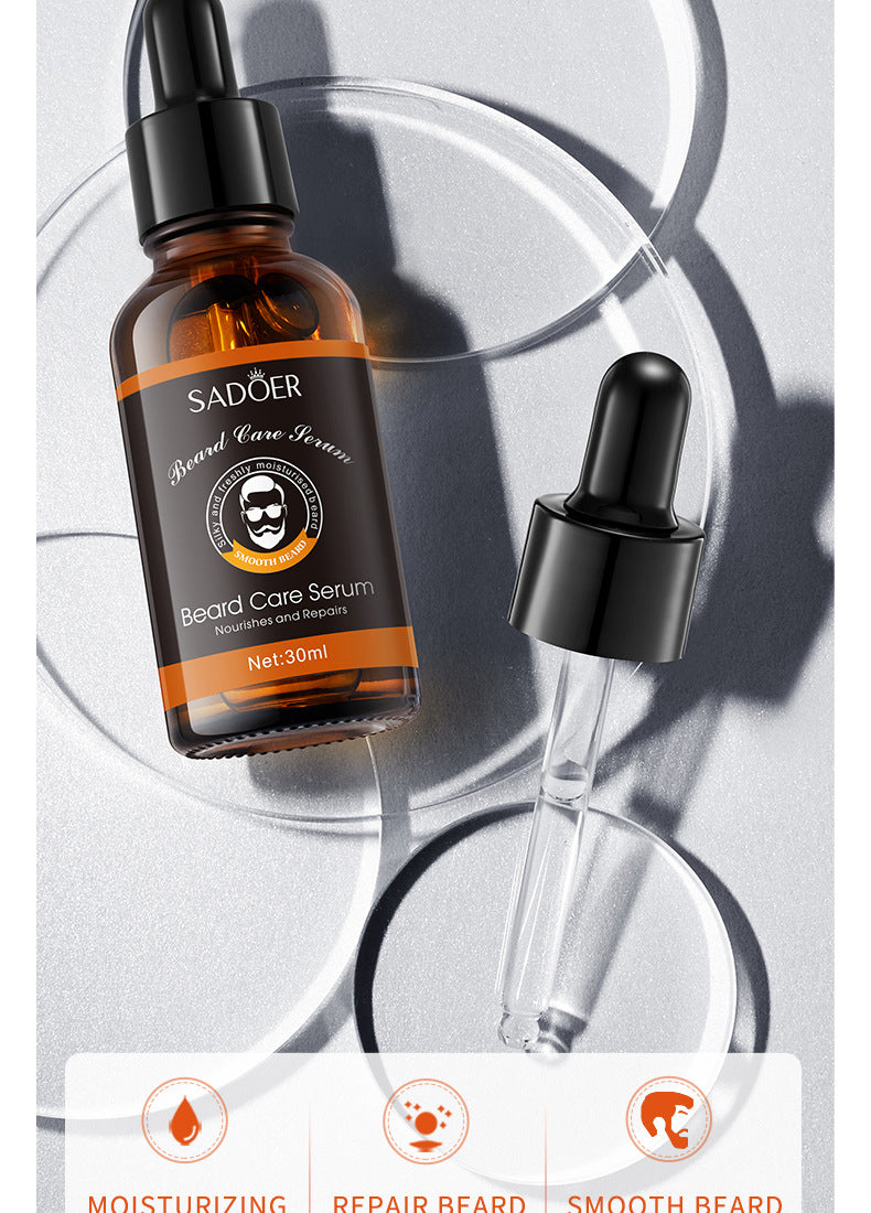 Full English Beard Care Serum SADOER Men's Beard Care Solution30ml  Foreign Trade Wholesale
