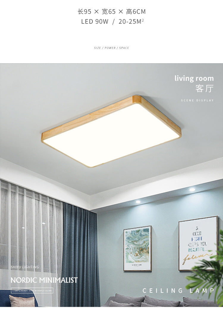 Log led Ceiling Lamp Living Room Balcony Tatami Wabi-Sabi Style Japanese Style Wood Art Corridor Nordic round bedroom