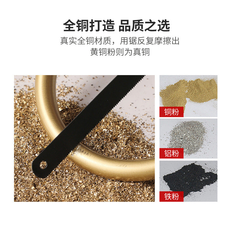 All-Copper Small Living Room Lamp Nordic Light Luxury Dining Room Copper Lamp Post-Modern Personality Creative Molecular Lamp Study Bedroom Lighting