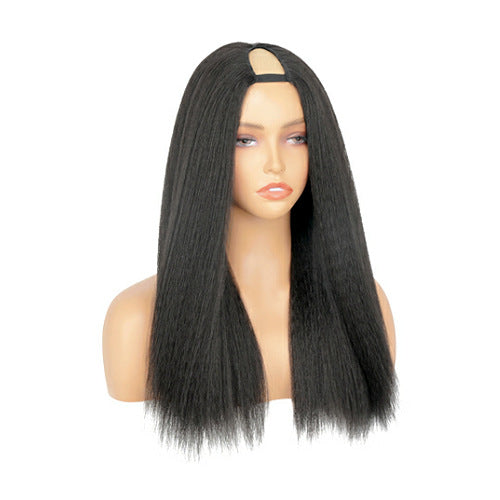 Factory Direct Sale V-part Yaki Straight Wig For Women