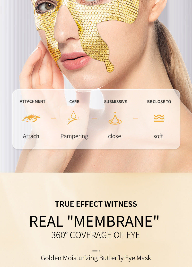 Gold Butterfly Eye Mask SADOER Eyes mask15g Moisturizing and Nourishing Tablets for Cross-Border Wholesale