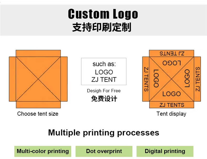 Custom  Fabric Tent Outdoor Camping Exhibition Promotion Tent Foreign Trade Folding Tent Wholesale