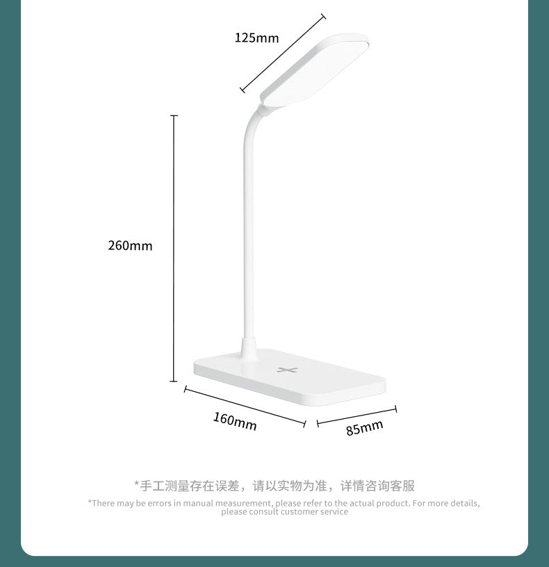 hot LED Study Desk Lamp Wireless Charging Lamp Desk Lamp Bedroom Night Light Eye Protection Office Desk Lamp