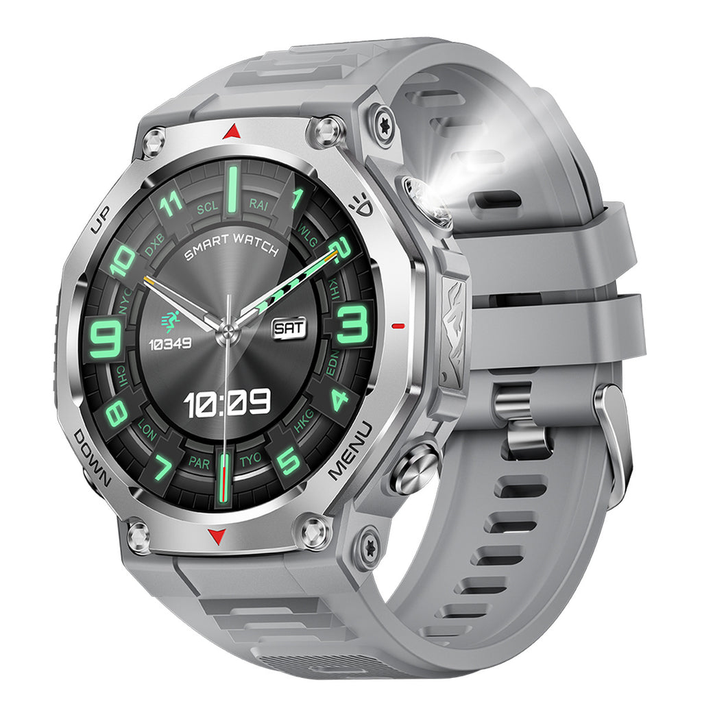 KT85Smart Watch Bluetooth Call True Heart Rate Step Count Sleep Monitoring Flashlight Deep Waterproof Sports Three-Proof