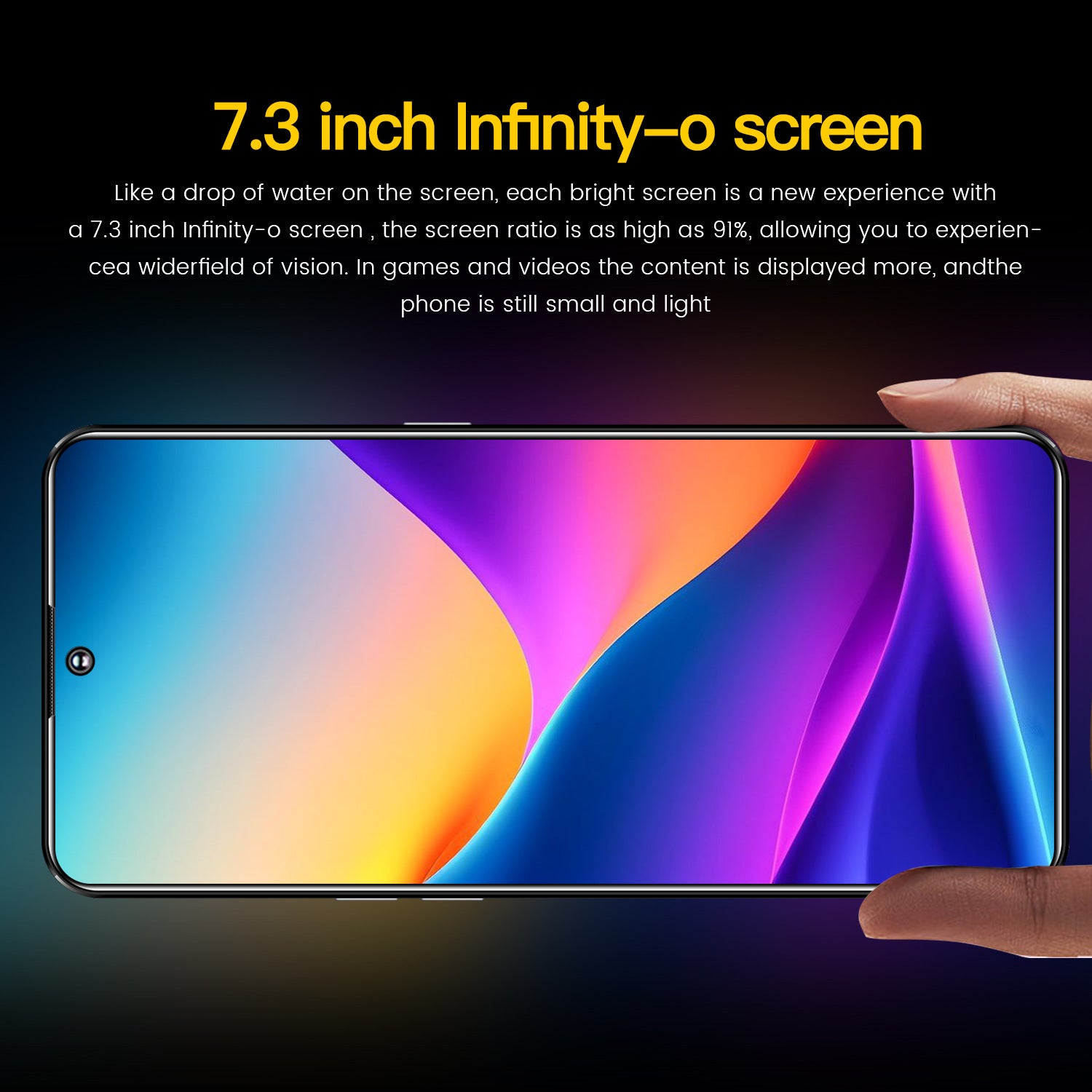 Mobile Phone Spark10 Pro 7.3Inch Large Screen16+1T Factory Price for Android Phones(Popular)