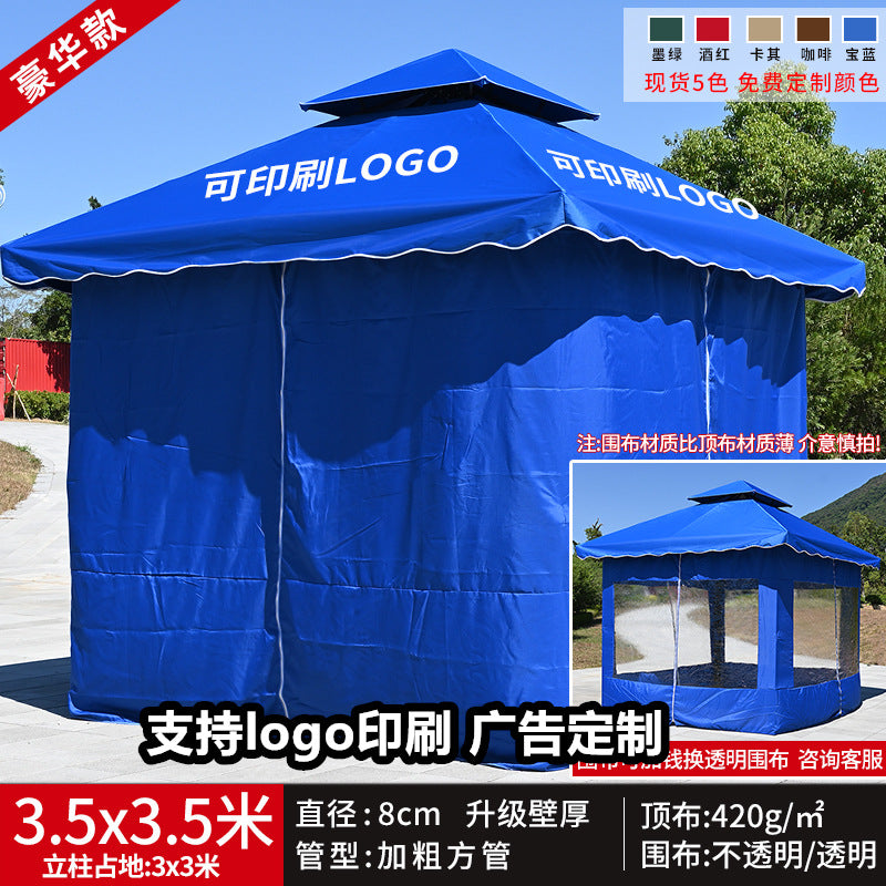 Outdoor Sunshade Canopy Rain Shelter Courtyard Garden Villa Four-legged Pavilion Advertising Event Large Roman Tent Umbrella Wholesale