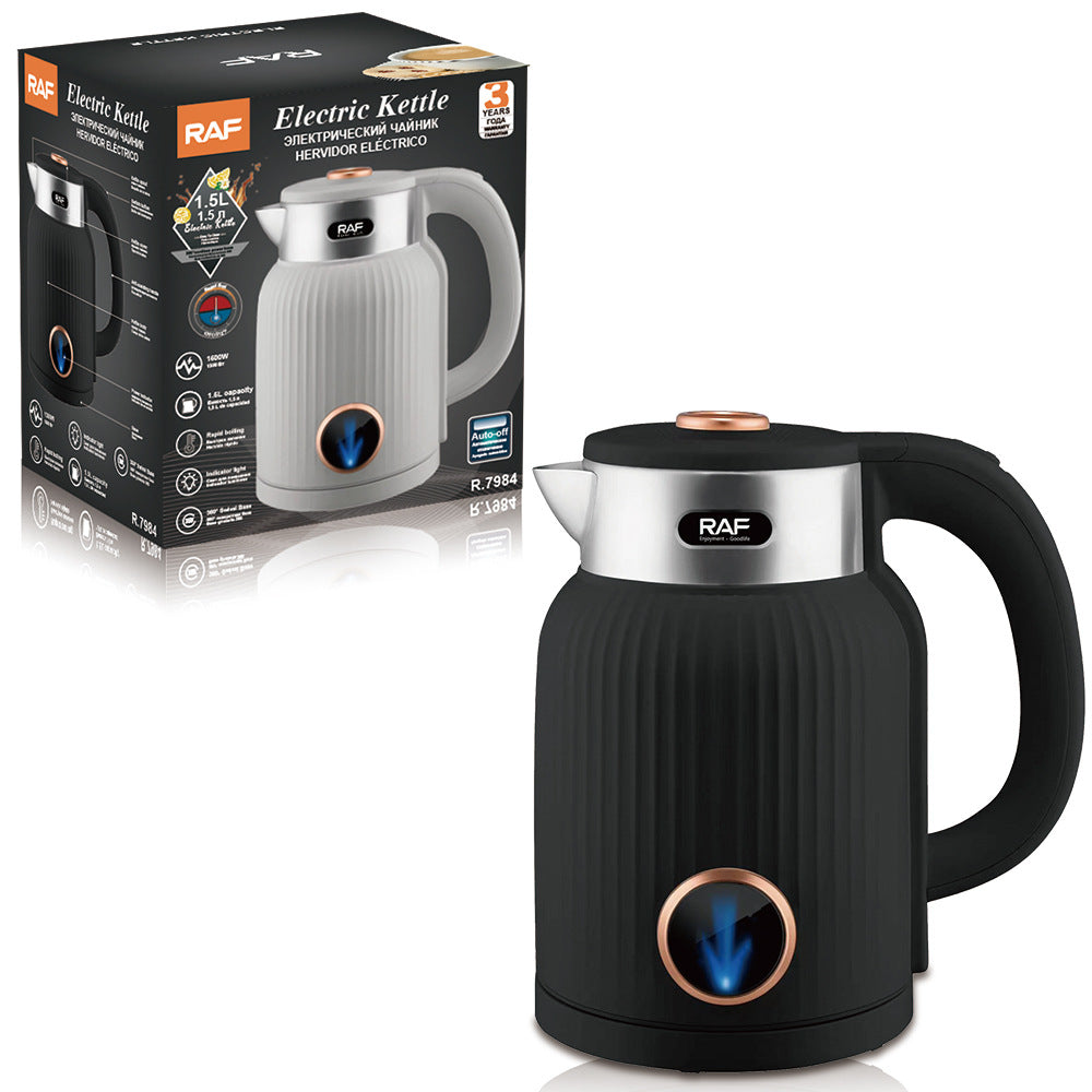 RAF European and American Standard Anti-Dry Burn1.6L Electric Kettle Double Layer Stainless Steel R7984