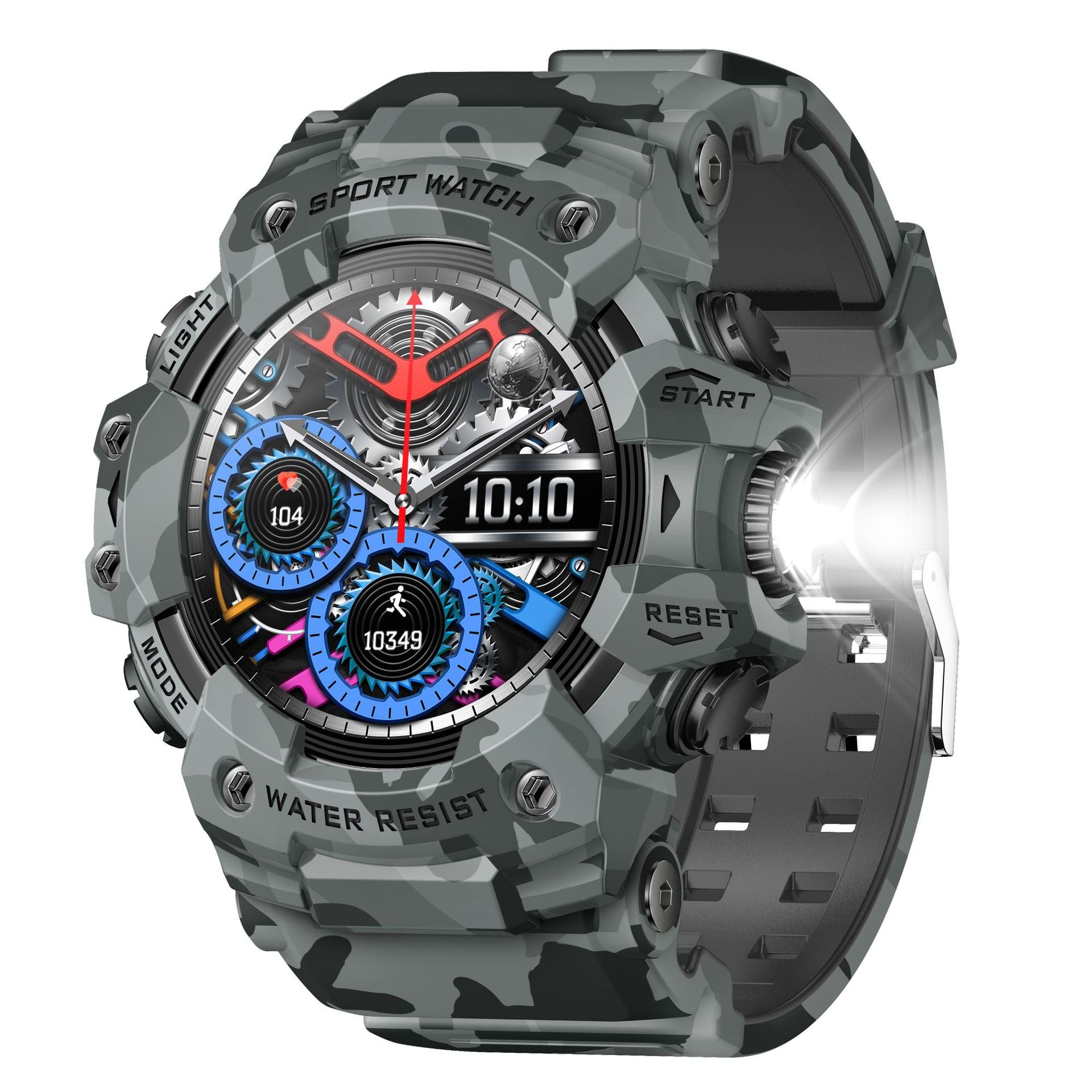 LC21Smart Watch Bluetooth Call True Heart Rate Step Sleep Compass Deep Waterproof Mechanical Style Sports