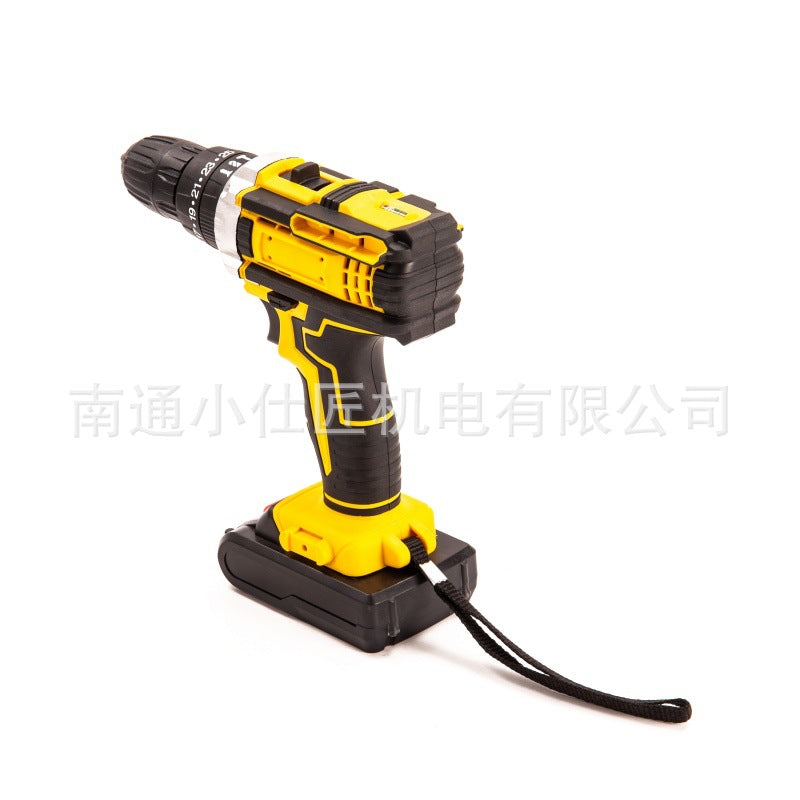 Cross-Border New Model Export Electric Tool Brushless Hand Drill Dual-Speed Impact Electric Screwdriver Set Small Steel Cannon