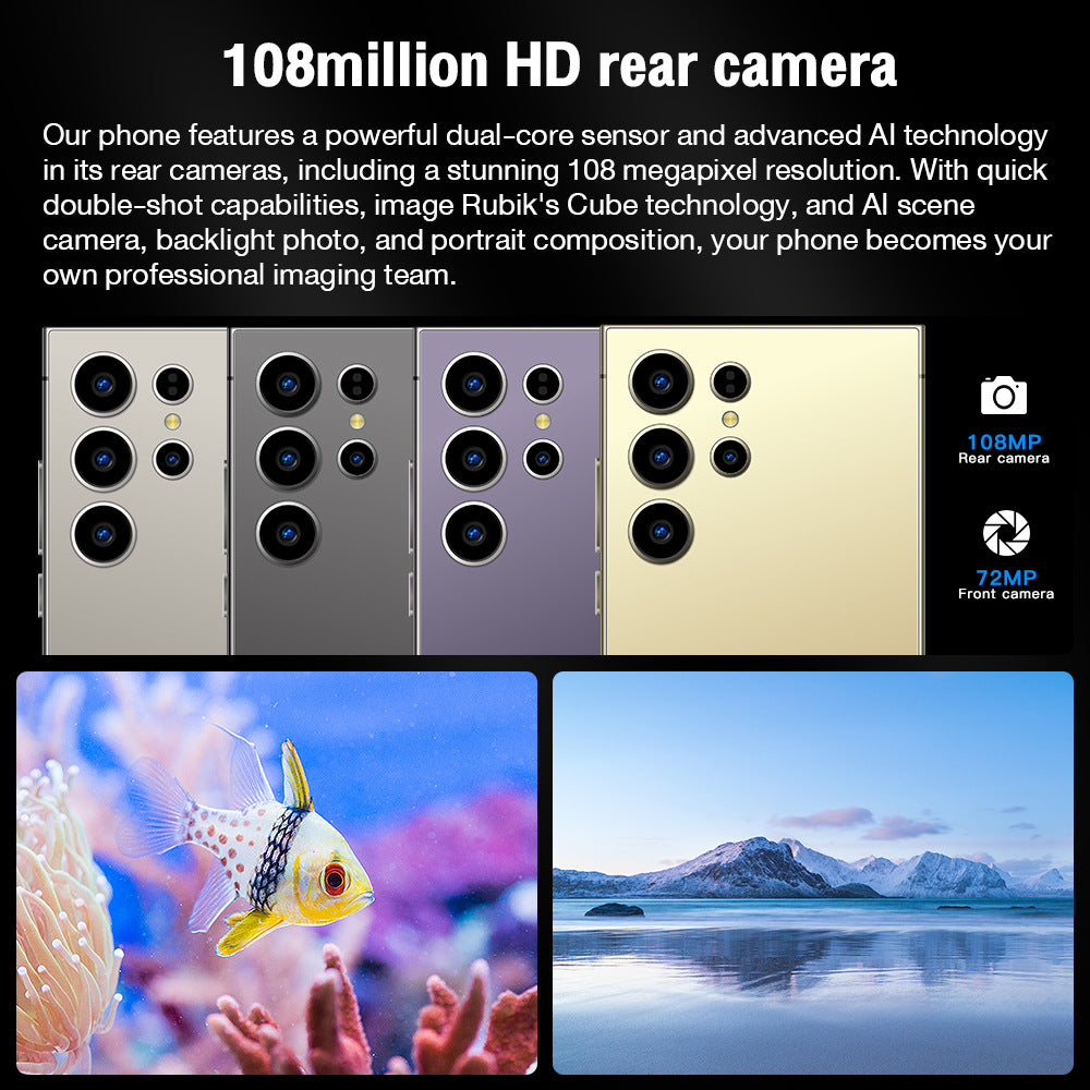 S24Ultra Mobile Phone7.3incell Notch Screen16+1T Source Factory Hot-Selling Smart