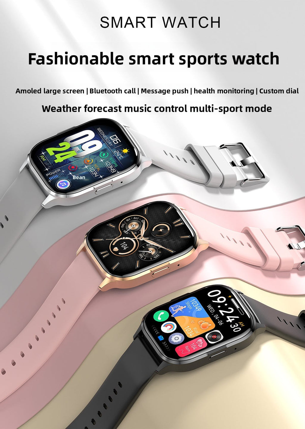 New HK21Smart watch multi-dial switching rotary button NFC Payment led Large Screen Factory