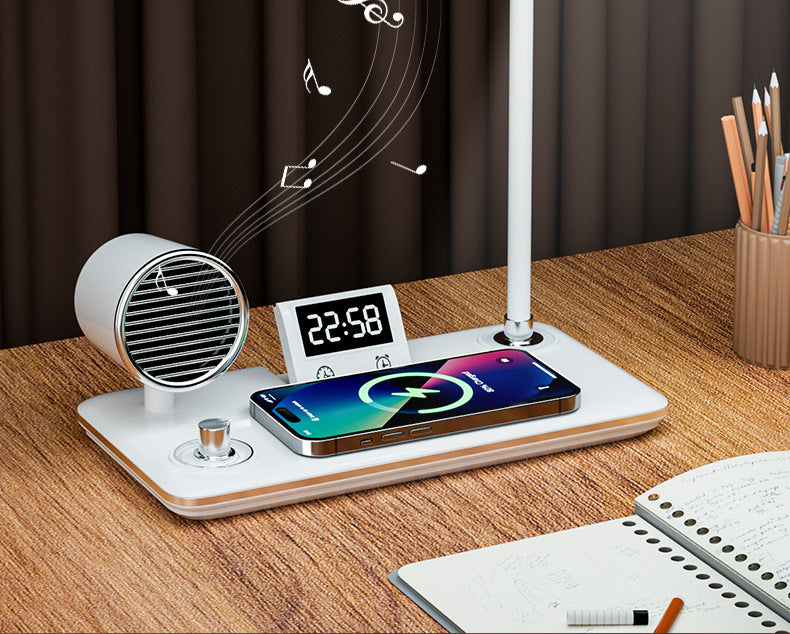 Creative Multifunctional15w Wireless Charging Desk Lamp Dormitory College Student Reading Study Area Eye Protection Desk Lamp Bedroom Night Light