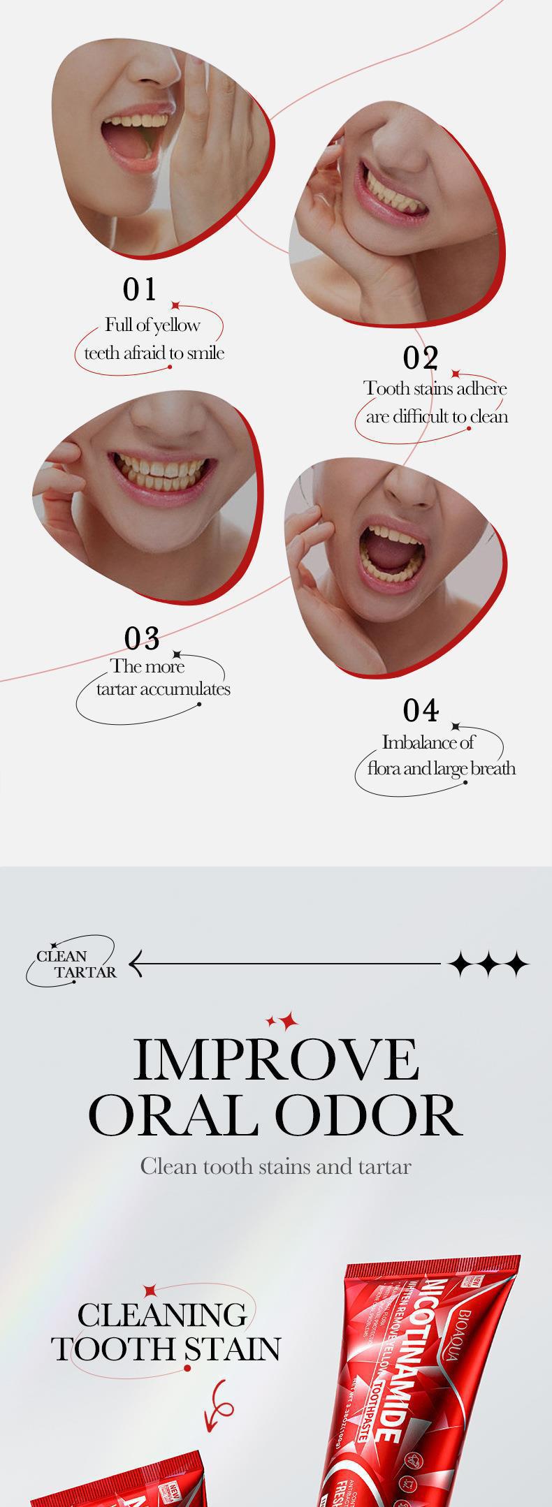 Foreign Trade  BIOAOUA Baking Soda Gum Care Toothpaste Clean the Mouth and Freshen Breath Genuine Toothpaste Wholesale