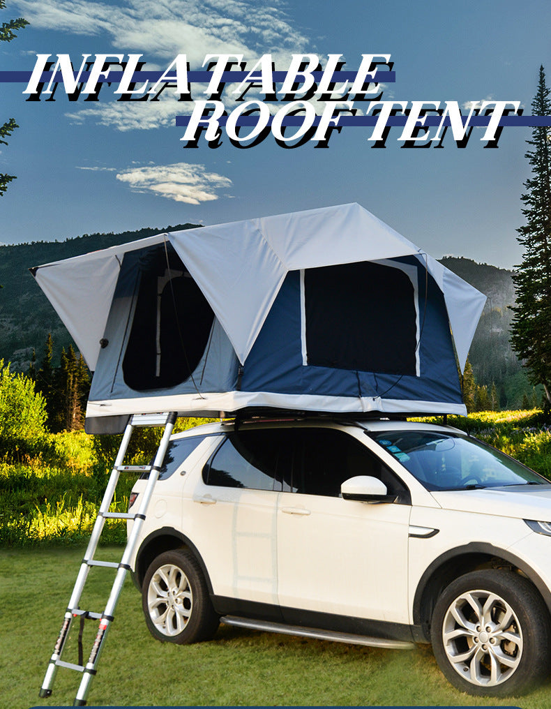 Self-Driving Tour Car Tent Outdoor Camping Black Mountaineering Windproof Waterproof Portable Inflatable Rooftop Off-Road
