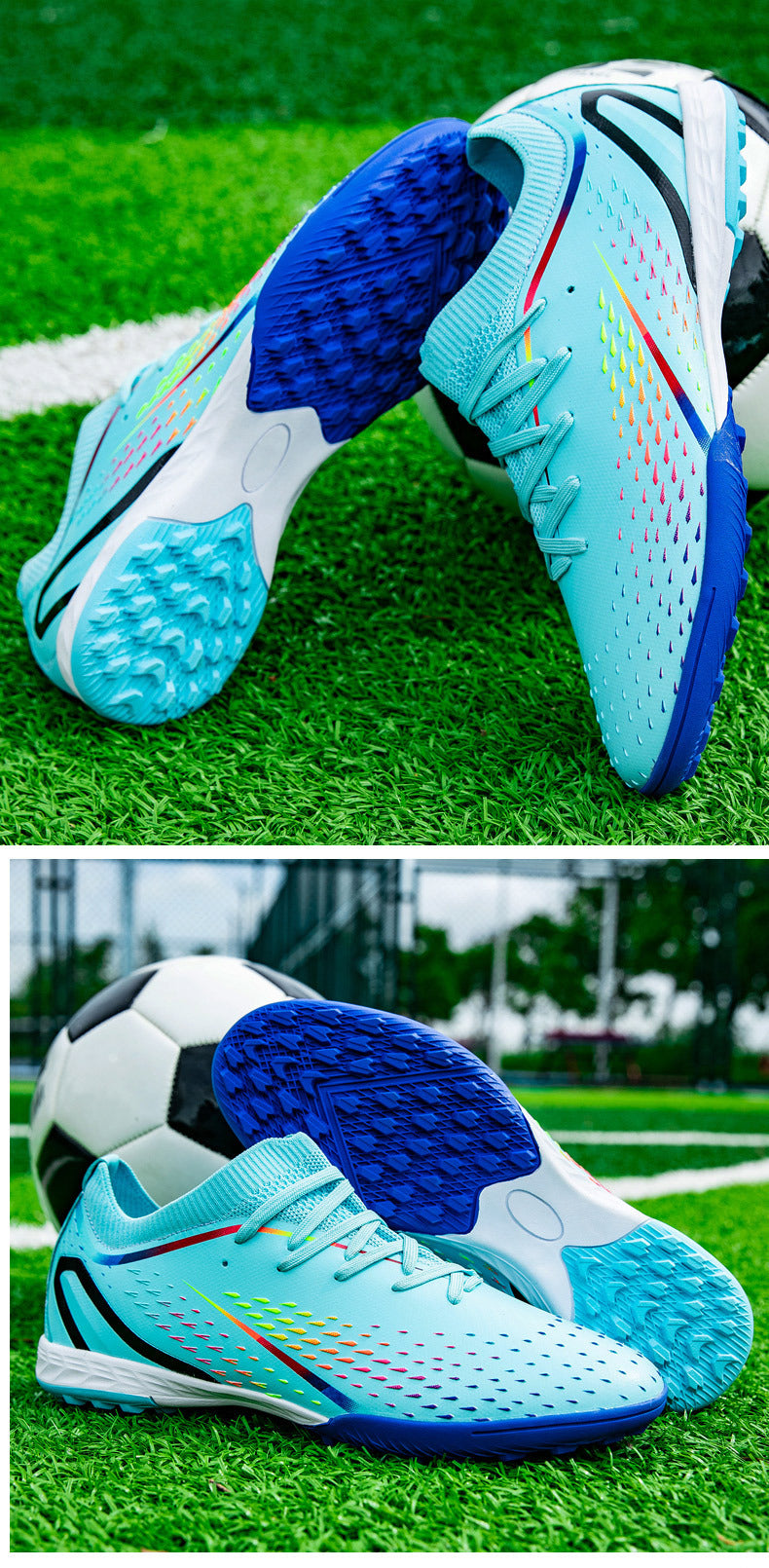 New Style Spike Soccer Shoes for Men, Students, Adults, Grass Training Long Spike Non-Slip Professional Competition Football Shoes