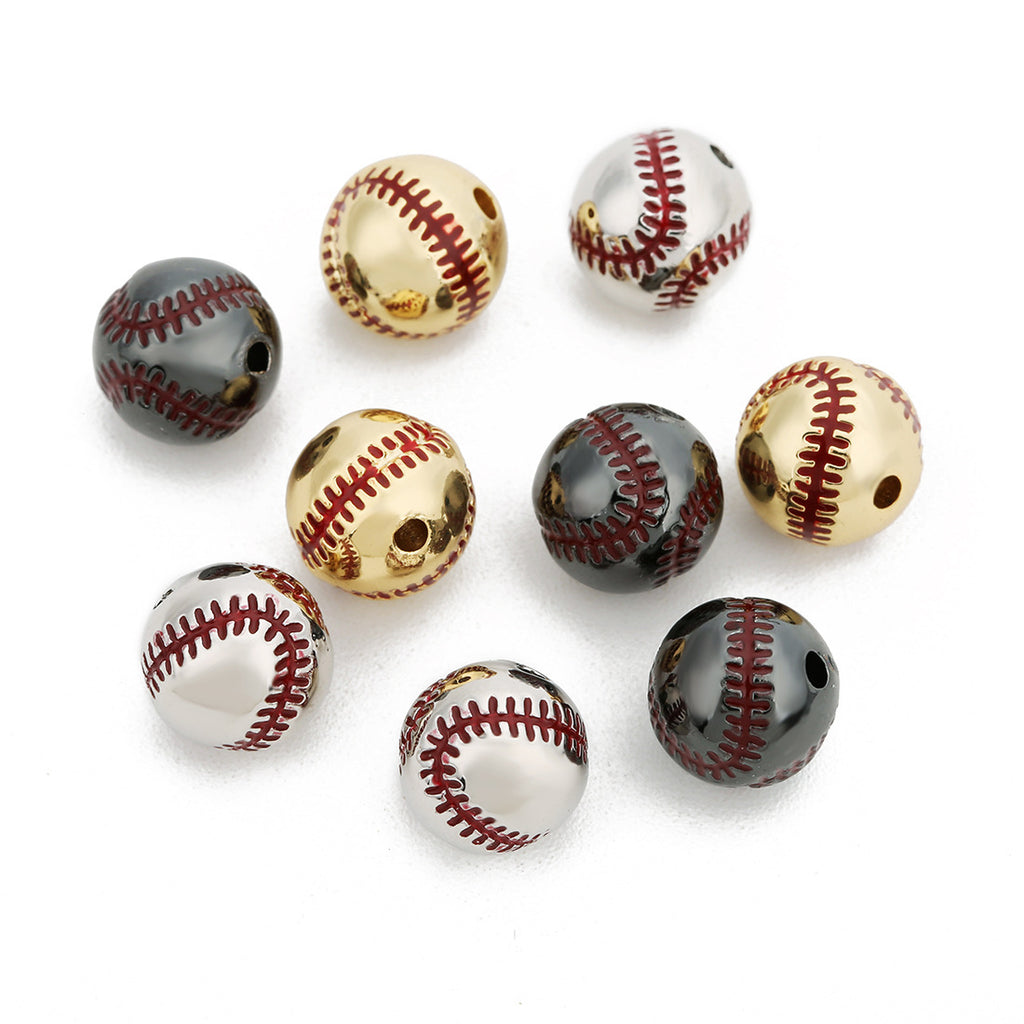 diy Baseball Beads Men's Beaded Bracelet Loose Beads Accessories Jewelry Women's Bracelet Small Items Wholesale10mm