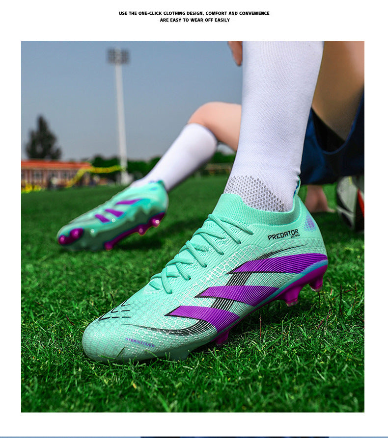 2025New Football Shoes for Men and Women, Youth Students, Fashionable and Comfortable, Long Spikes, Low-top, Factory Direct Sale