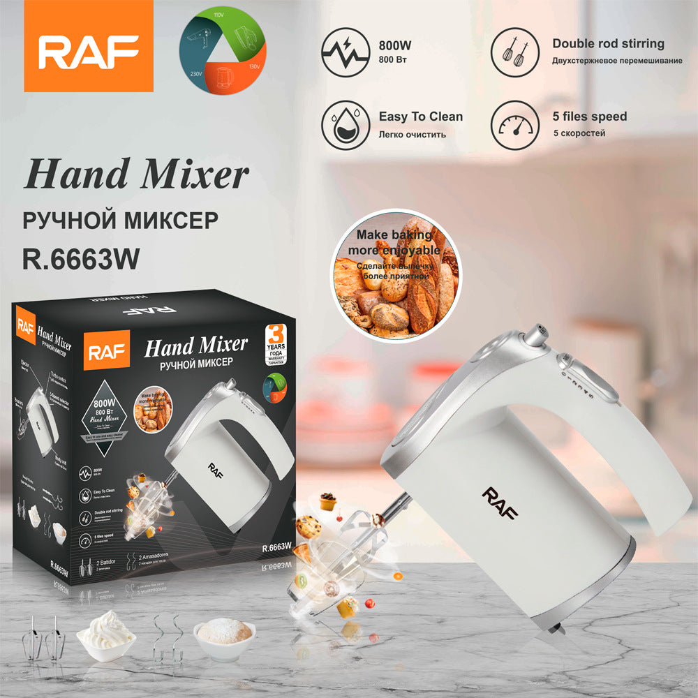 RAF EU Standard Baking Small Cake Mixer Automatic Egg Beater Cream Egg Beater Electric R.6663
