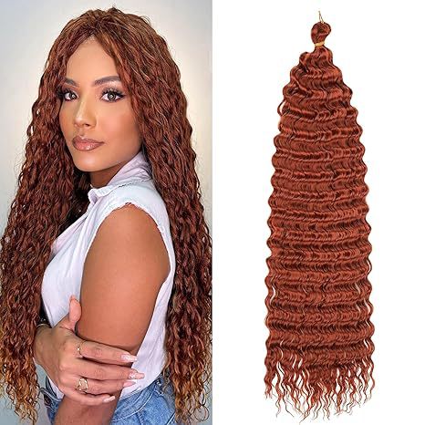 European and American Style Synthetic Hair Domestic Wig Crochet Hair Extensions Curly Hair Piece Deep Wave Bulk hair 30in120g