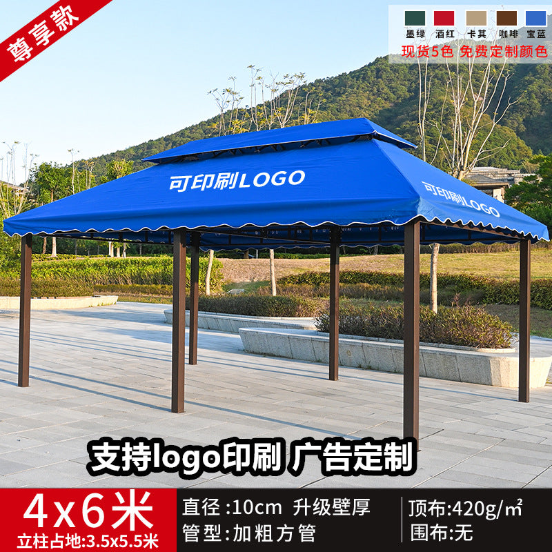 Outdoor Sunshade Canopy Rain Shelter Courtyard Garden Villa Four-legged Pavilion Advertising Event Large Roman Tent Umbrella Wholesale