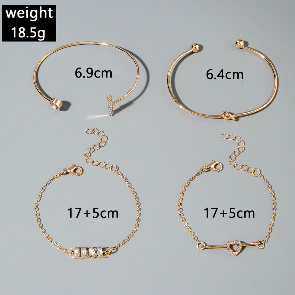 European and American Ornament Stackable Round Imitation Pearl Smooth Open Bracelet Fashion Jewelry Bracelet Wholesale