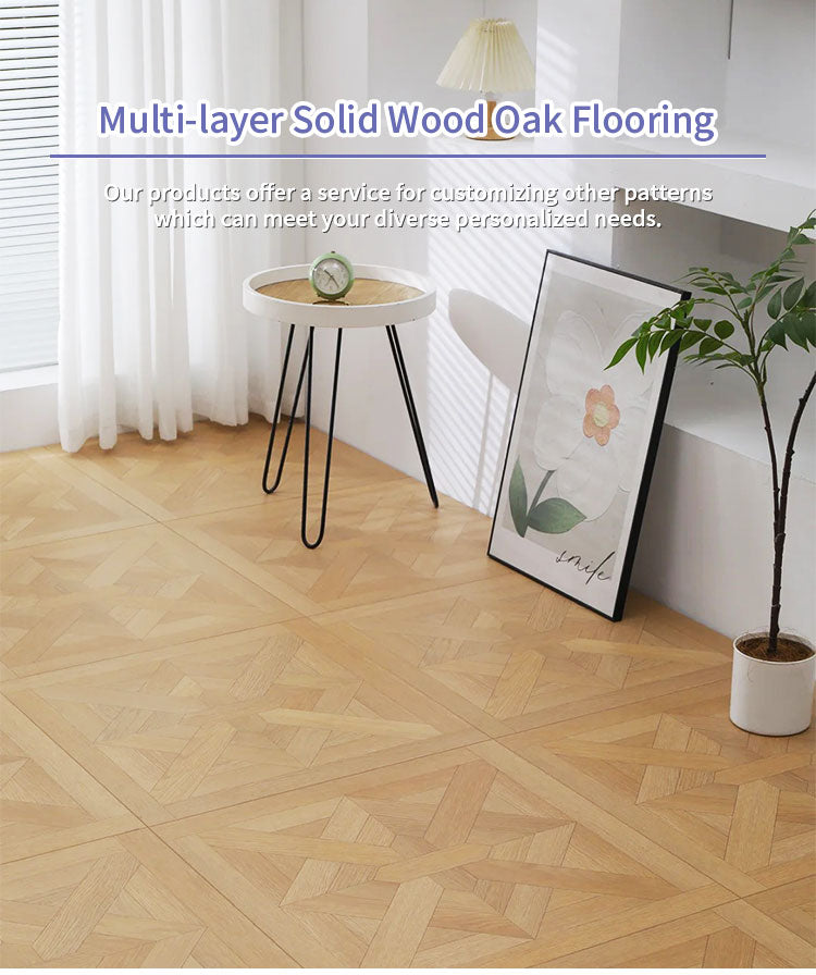 14mm Engineered Square Manchurian Ash Parquet Wood Flooring | Customized Panels for Residential Commercial Outdoor Exterior Use