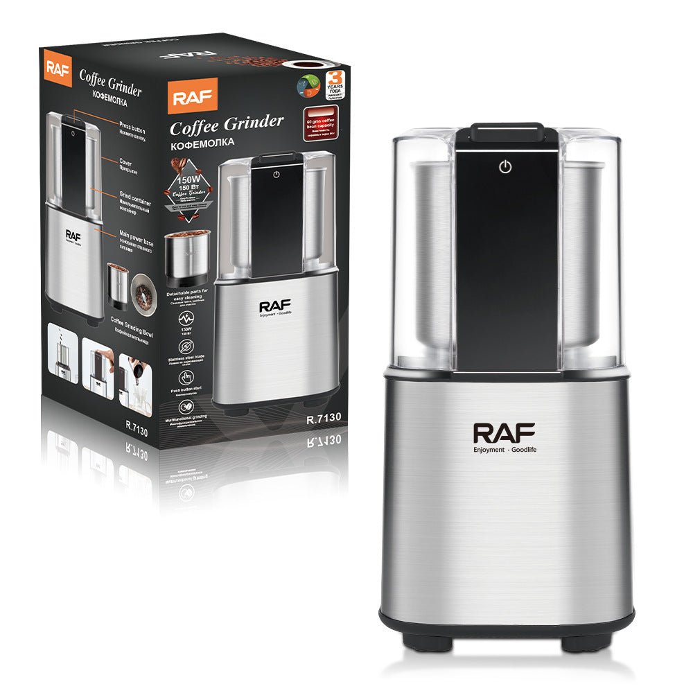 RAF Home Use Lightweight Grinding Cup Electric Coffee Grinder 2-in-1 Portable Coffee Bean Grinder R.7130