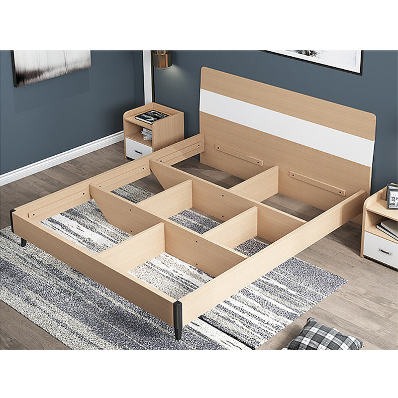 Modern Minimalist Small Apartment Master Bedroom Furniture Wedding Bed Hotel apartment B&B simple economical double bed