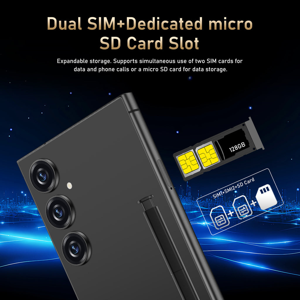 Exclusive Supply C24 Pro Smartphone7.3Extra Large Screen16+1T Android Phone Source Factory