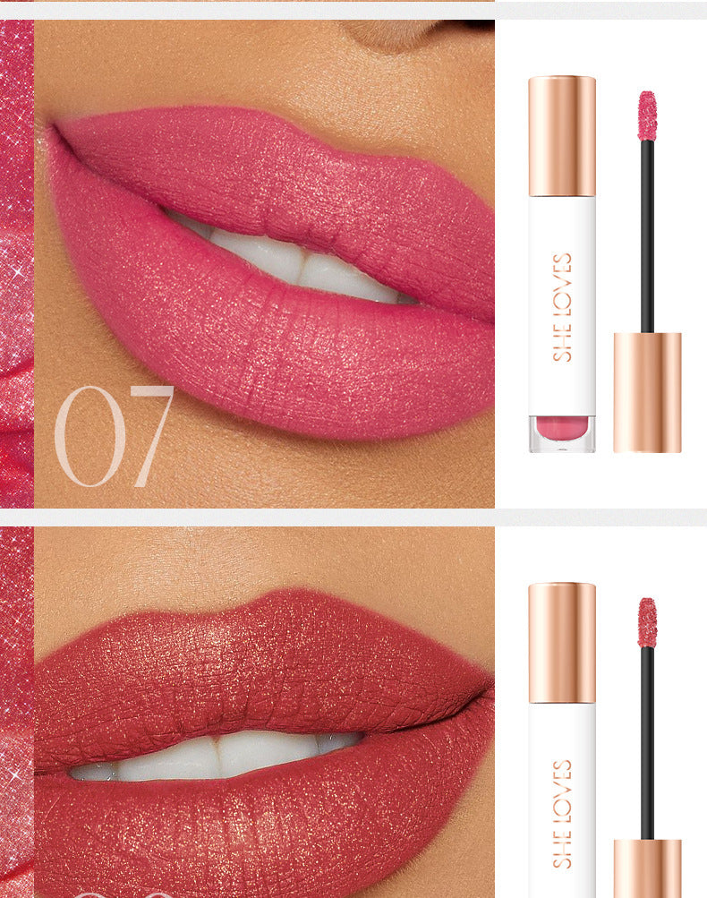 SHELOVES Diamond Fine Shimmer Matte Liquid Lipstick LiquidLipstick Wholesale Lip Gloss