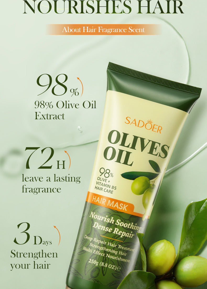 Olive Oil Hair Mask SADOER Repair Smooth Nourishing Hair Conditioner Cross-Border Wholesale