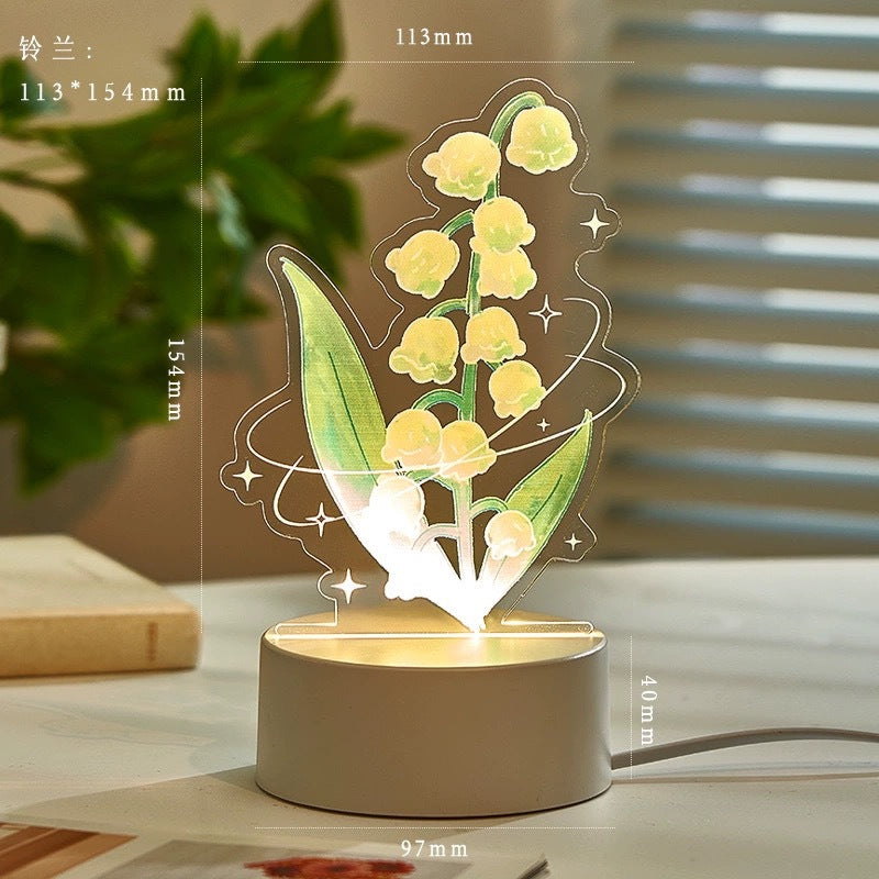 Tulip Night Light Flower Creative Gift Table Lamp Birthday Gift for Best Friend High-end Gift Customizable LOGO
