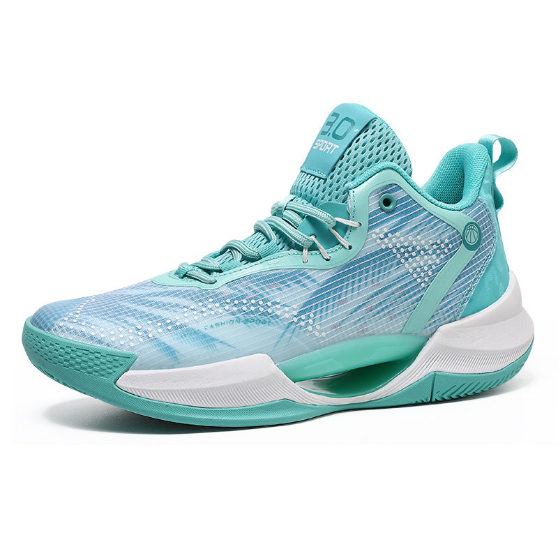 New Trendy Fashion Basketball Shoes Breathable Mesh Sports Shoes High Top Luminous Lightweight Comfortable Men's Sneakers