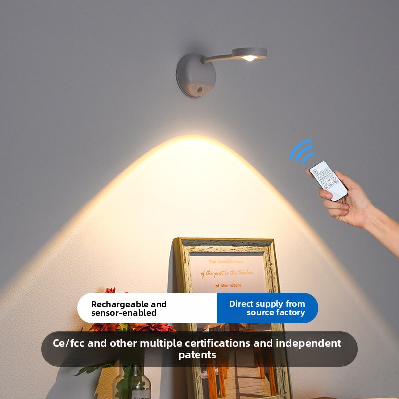 new indoor wireless wall light spotlight Charging led Intelligent Human Body Sensor Light Remote Control Picture Light