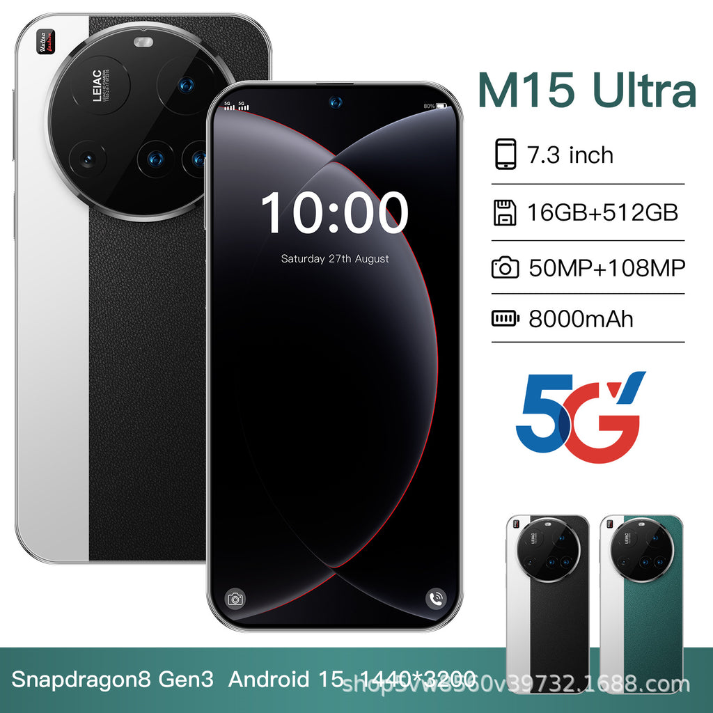 Hot Sale M15ultra Android Smartphone16+1T Factory Direct Sales Mobile Phones