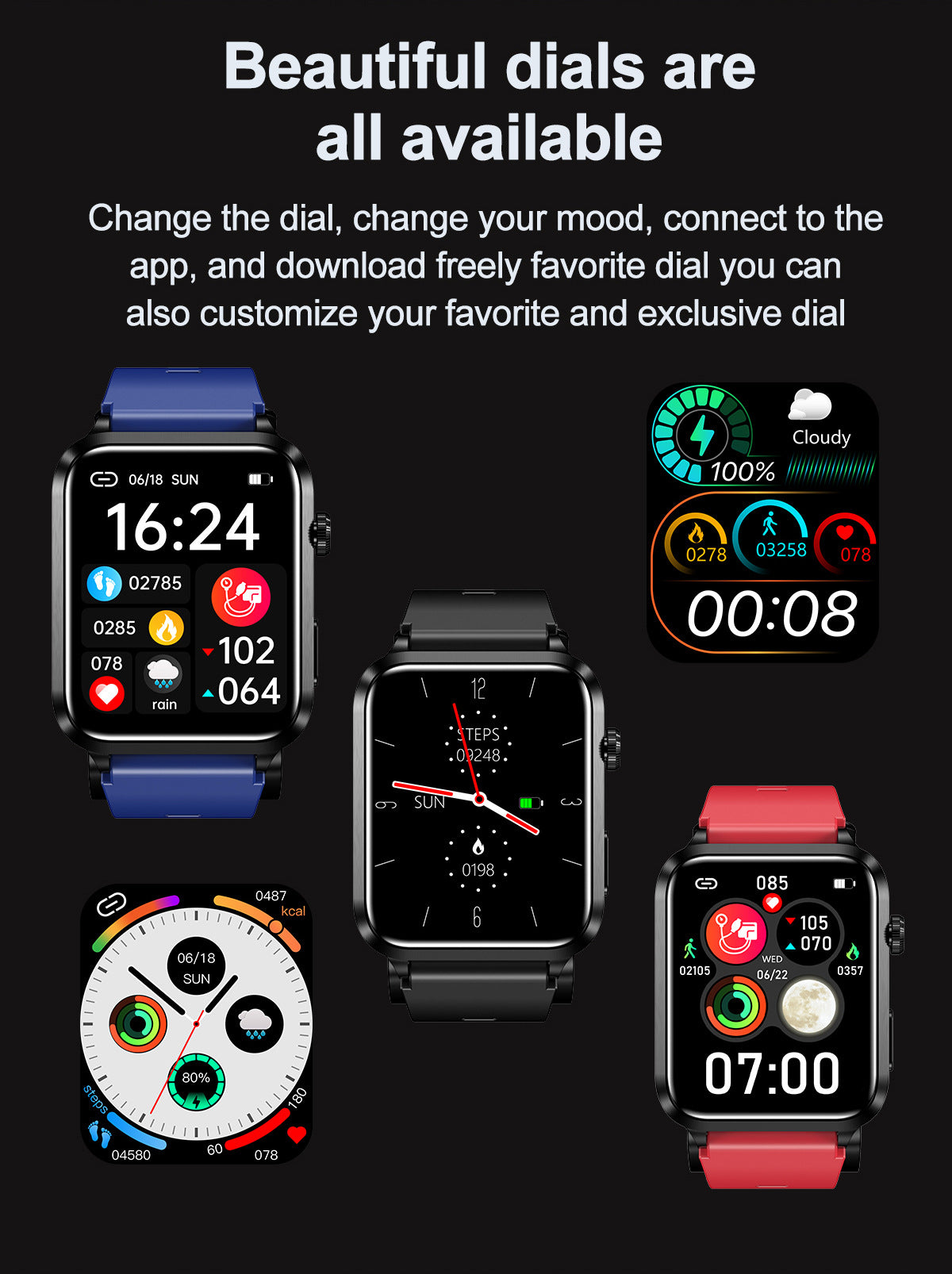 New S11Air Pump Type Precision Blood Pressure Smart Health Watch ECG Uric Acid Blood Lipid Monitoring Smart Watch