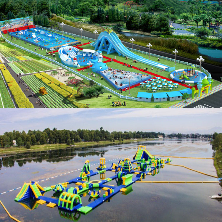 Inflatable Water Park Swimming Pool Pool Manufacturer Mobile Castle Equipment Bracket Breakthrough Slide Mobile Amusement