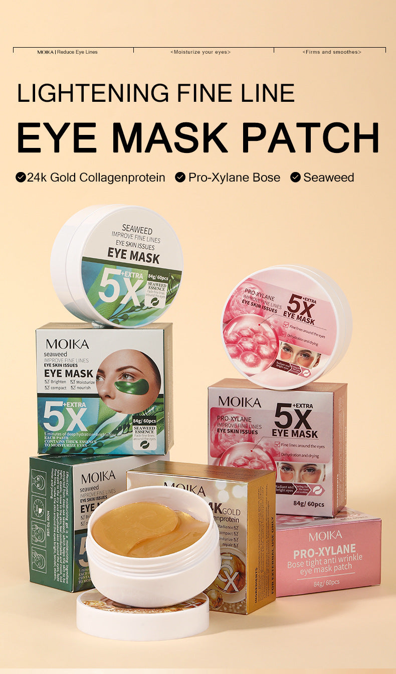 MOIKA Full Seaweed Fine Line Reducing Eye Mask Wholesale Eye Care Export Firming Boswellic Acid Anti-Wrinkle