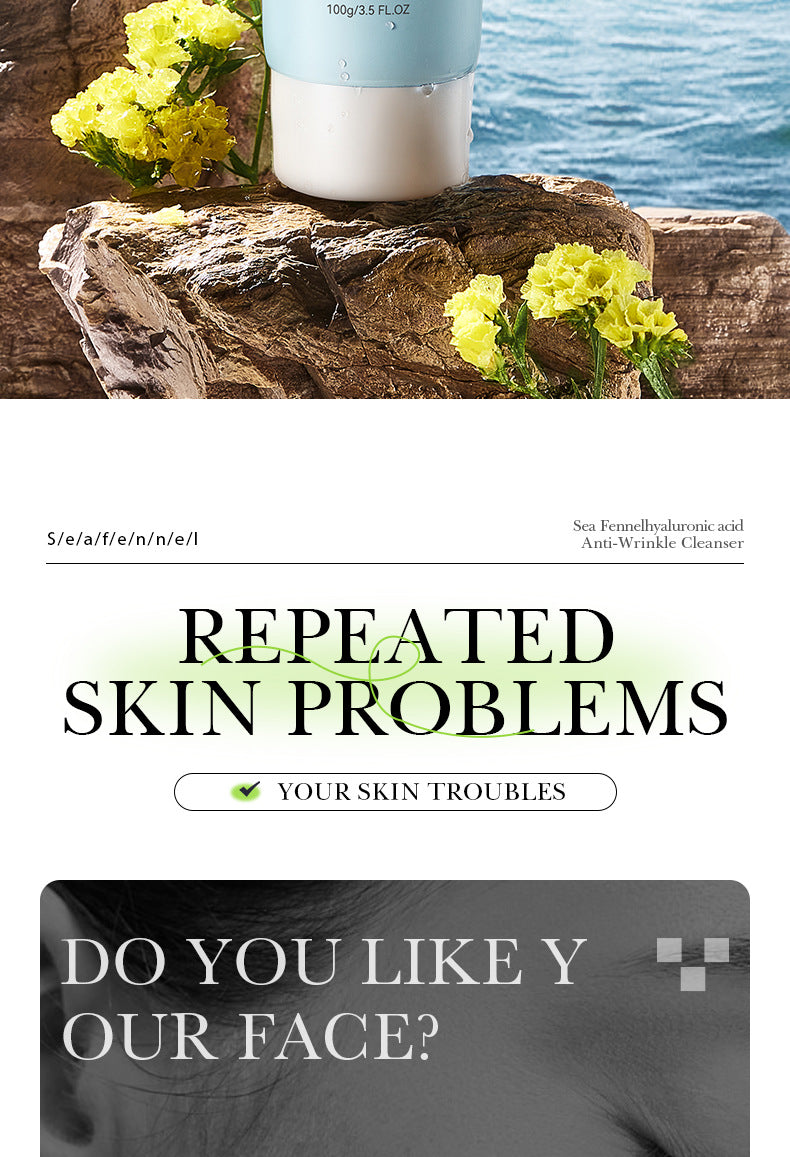 Sea Fennel Hyaluronic Acid Skin Care Set  BIOAOUA Moisturizing Five-Piece Set Cross-Border Wholesale