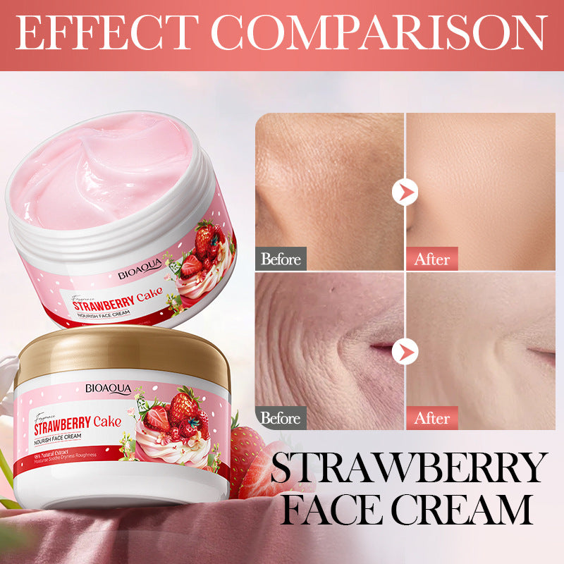 Full English Strawberry Cake Nourishing Cream BIOAOUA Moisturizing skin moisturizing cream  foreign trade wholesale