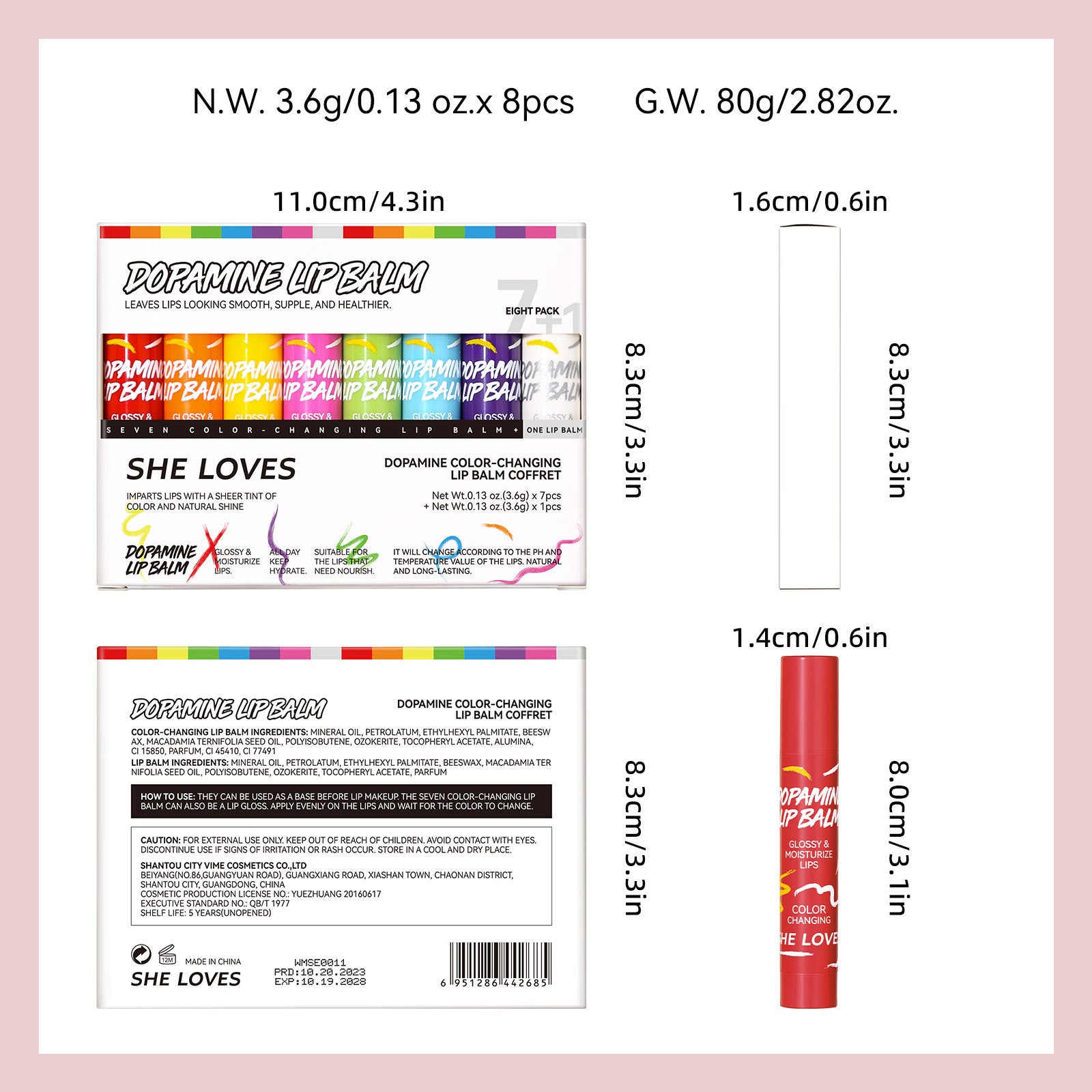 Tinted Lip Balm Set Moisturizing Anti-Cracking Lipstick Lip Mask Vaseline Tinted Nourishing Lip Balm